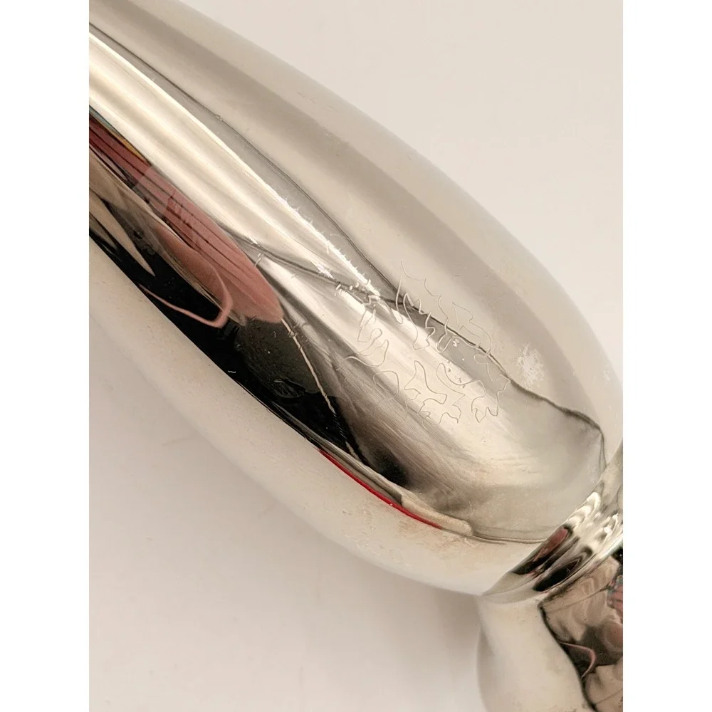 Vintage Silver Plated Bud Vase Etched Floral Design 6 Inch Trumpet Style Decor